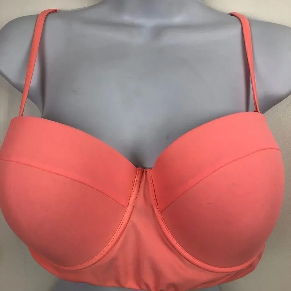 NWOT 4 XL Peach Bikini Top!!